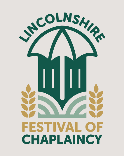 Lincolnshire Festival of Chaplaincy logo umbrella over cathedral