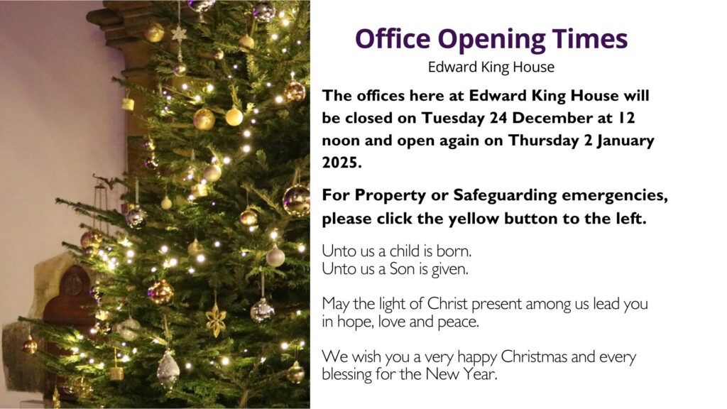 Edward King House Christmas Opening Times and Emergency Contact Details